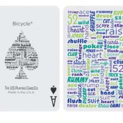 Jeu de cartes Bicycle Table Talk (bleu)