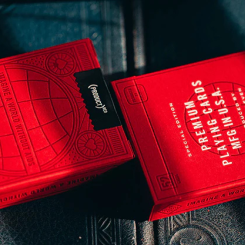 Jeu de cartes premium rouge
