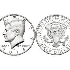 Pi&egrave;ce Demi Dollar Kennedy (dos aigle)