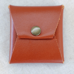 Square Coin Case (marron)